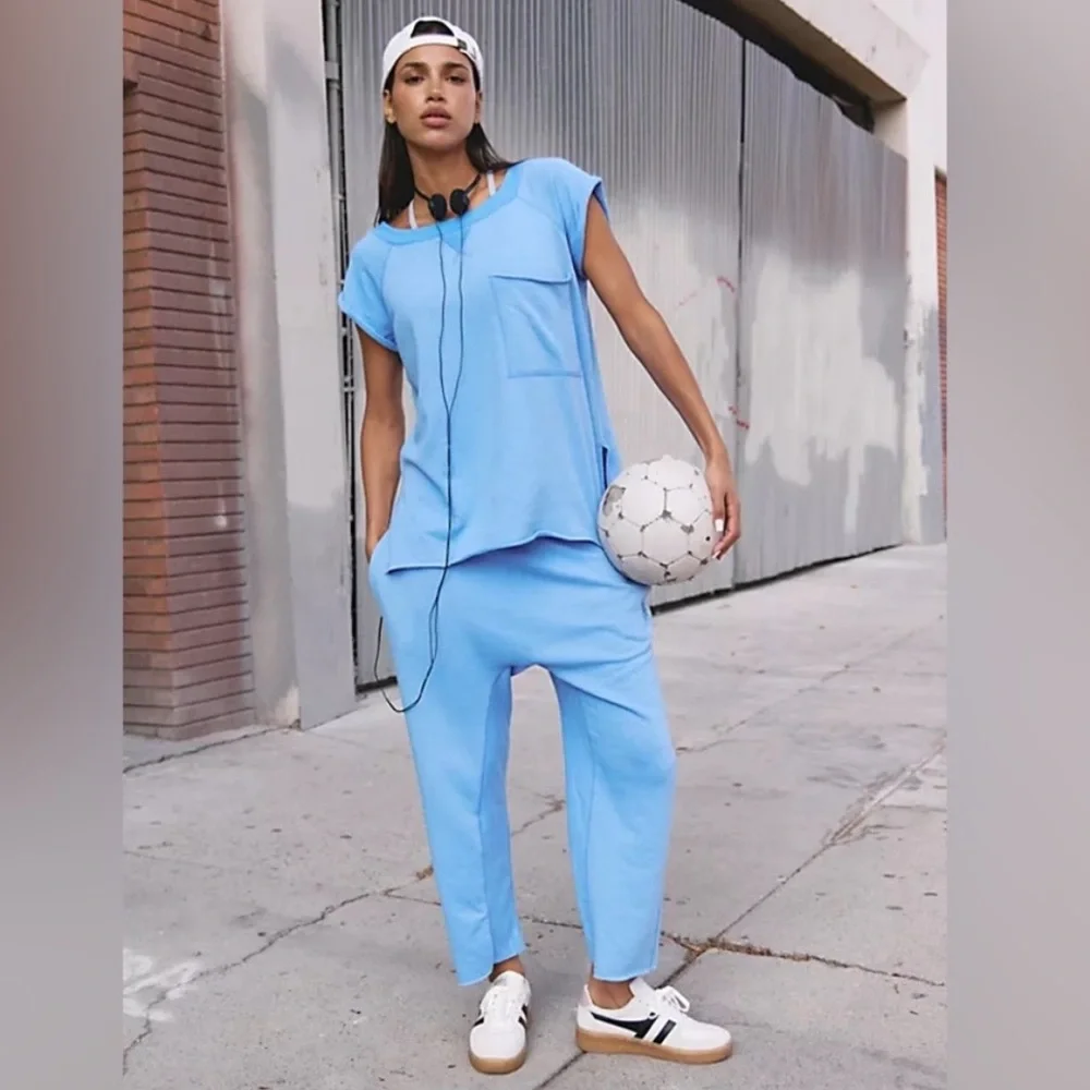 ❌SOLD!❌ NEW! FREE PEOPLE MOVEMENT Winning Stretch One to Beat Set S Riviera Blue - Picture 2 of 13